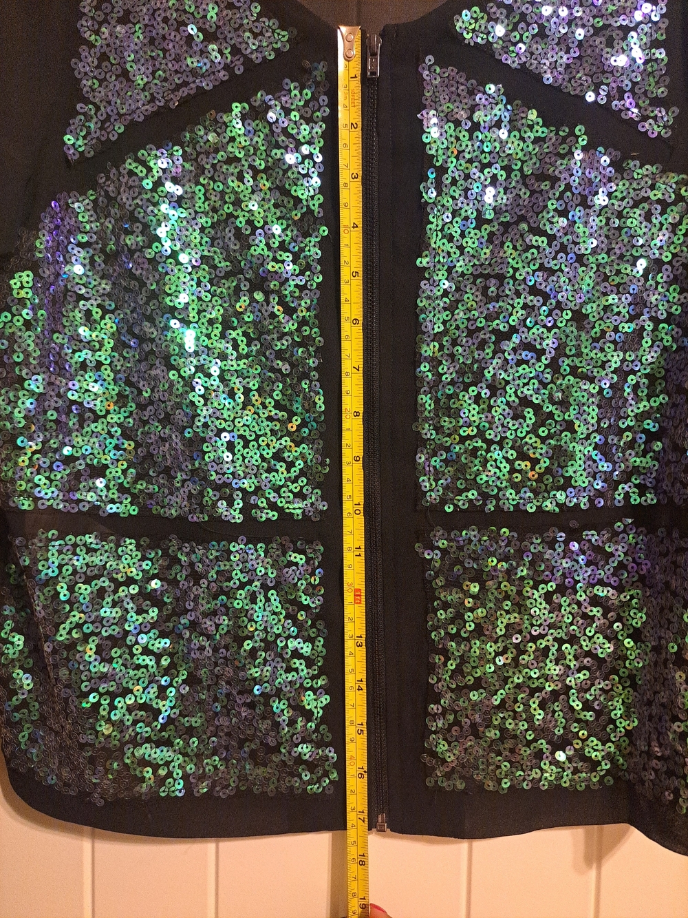 BCBGeneration Mermaid Sequin Sheer Bomber Jacket M - Picture 8 of 10